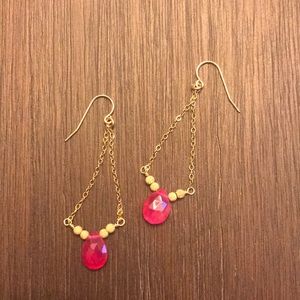 3/$15 Gold & Pink Earrings